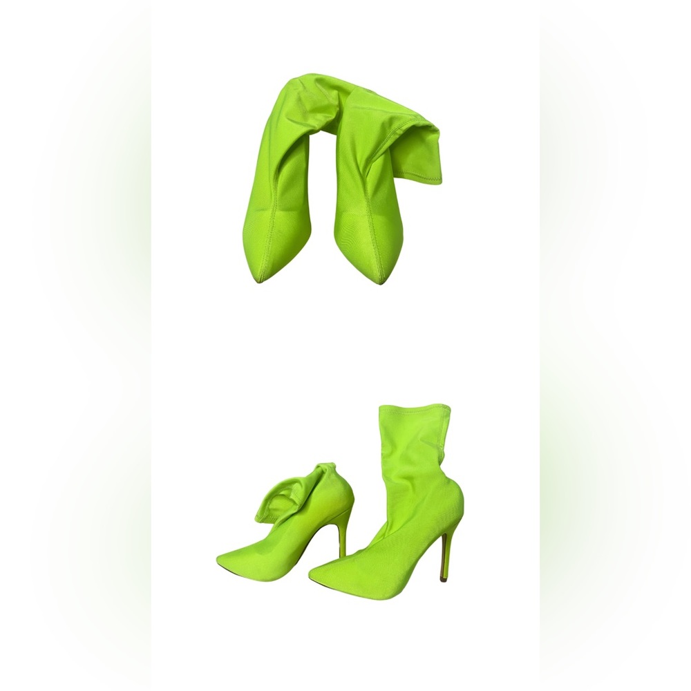 Neon Yellow Fashion Nova Booties